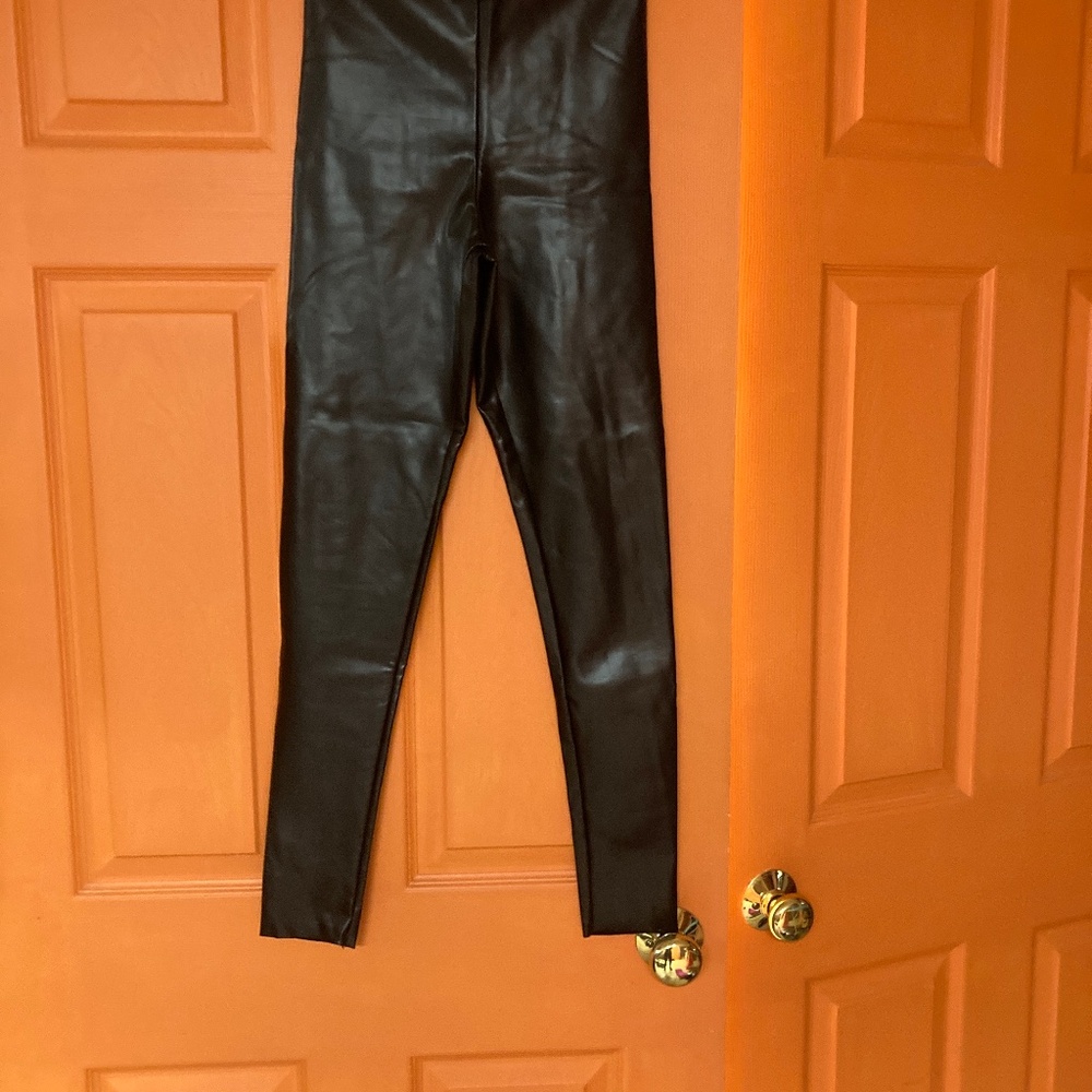 NWT Joie Black Faux Leather Leggings Sz S